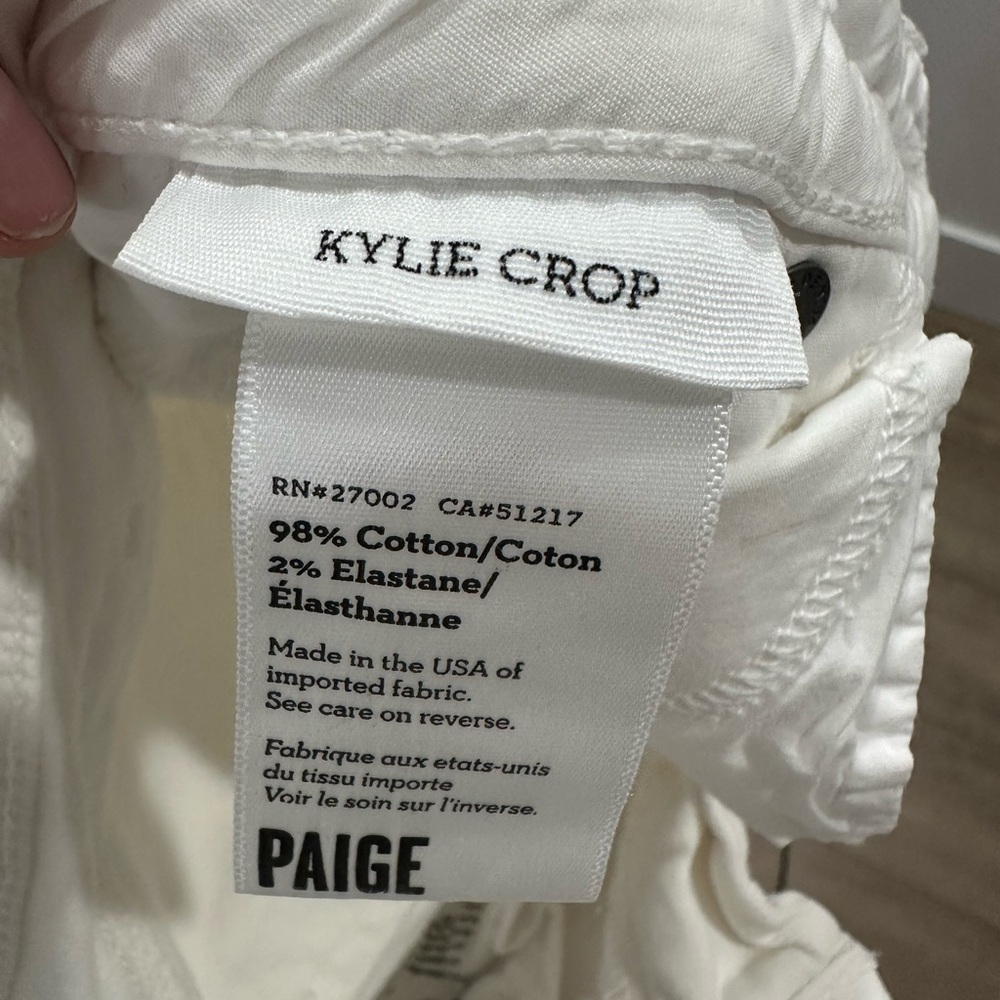 Paige Denim white Kylie crop jeans white size 27 - Picture 4 of 5